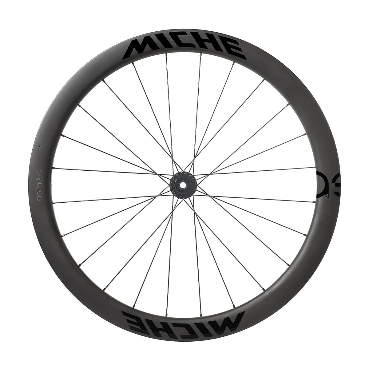 Paire de roues carbone Miche Asfalto 45 SH — vue de la roue