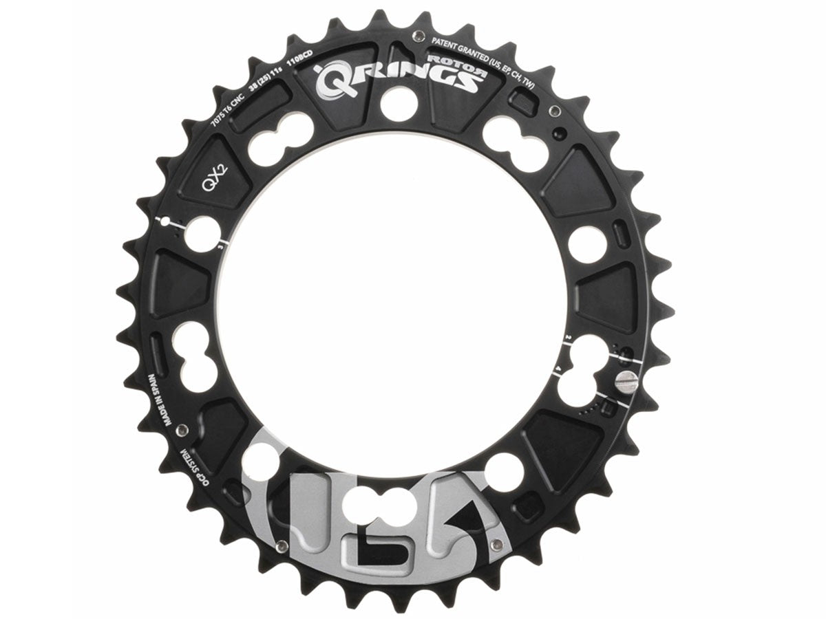 Plateau Rotor Q-Ring 40 VTT 2 x 9/10/11 ext entraxe 110mmx5 pour 110/74 et 110/60