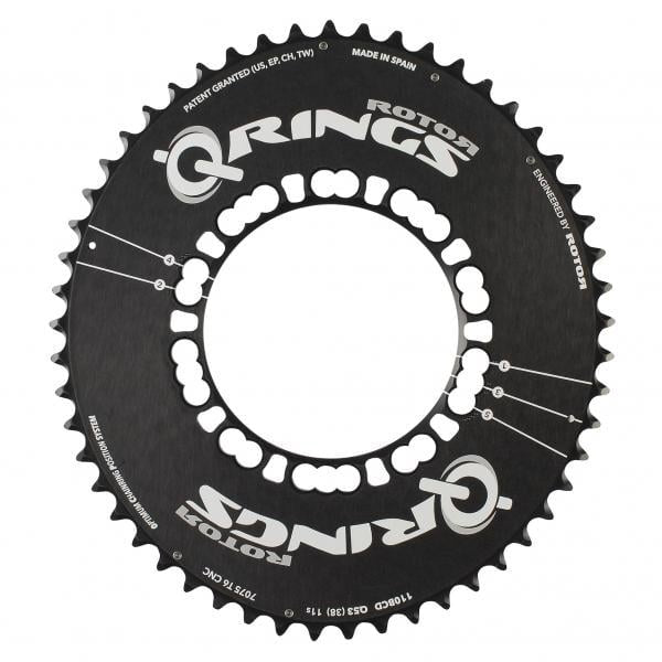 Plateau Rotor Q-rings Aero 53 - BCD130x5 - black